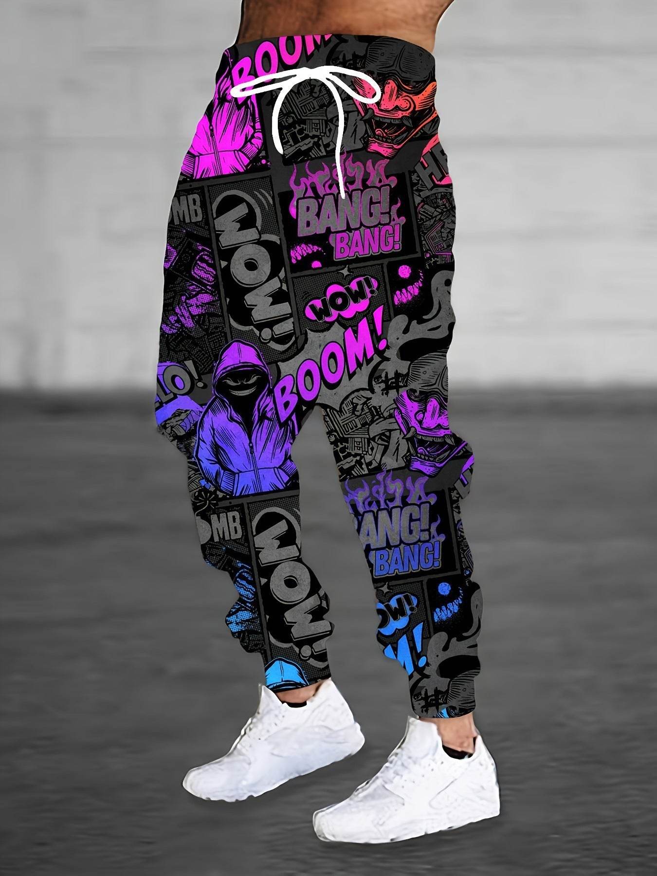 Men's Colorful Printing Sports Casual Sweatpants CK140357