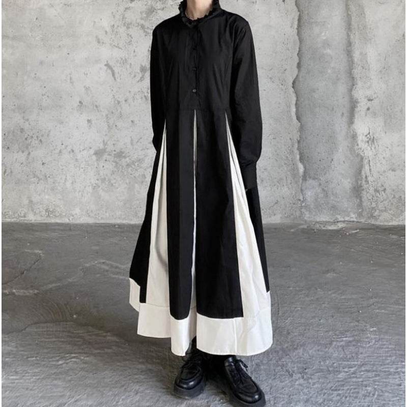 Black And White Contrasting-color Dress Children
