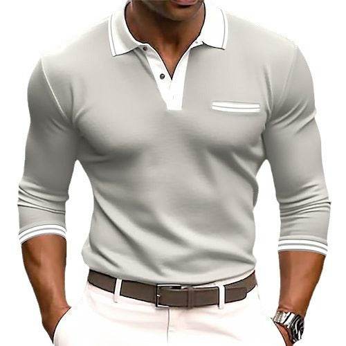 Men's Long Sleeve Button Sweatshirt