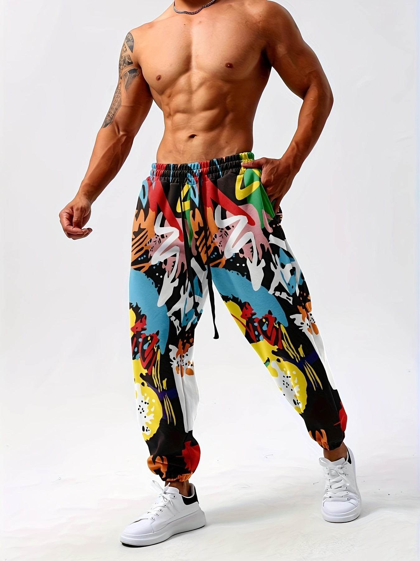 Men's Colorful Printing Sports Casual Sweatpants CK140350