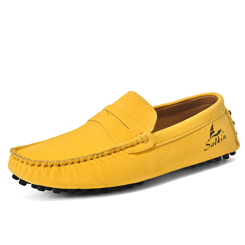 Men's Gommino Slip-on Fashion All-matching Yellow