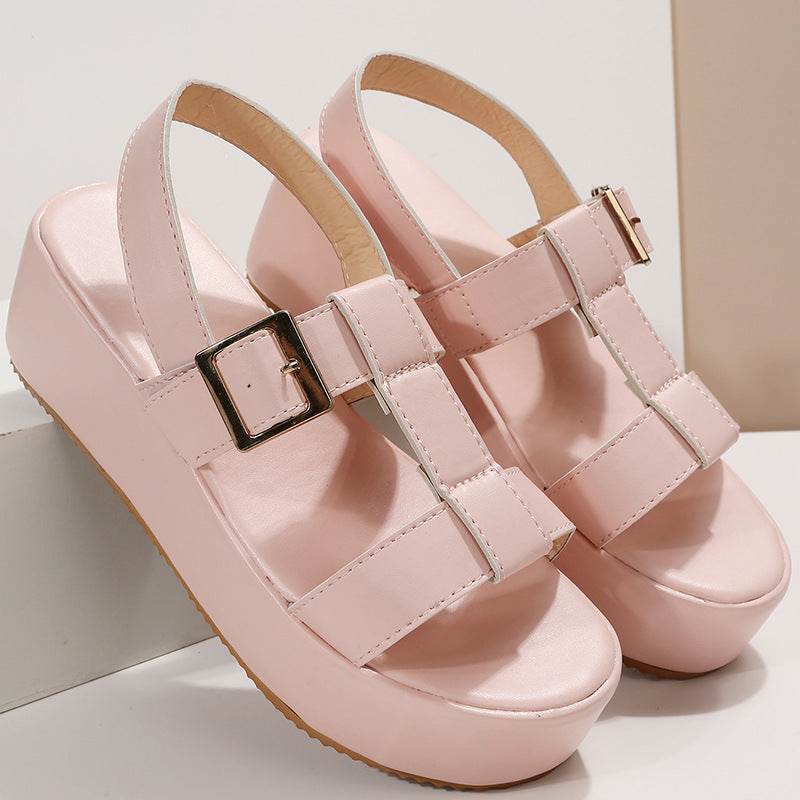 Fashion Personality Platform Beach Sandals For Women Pink