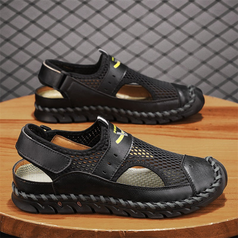 Breathable Beach Men's Mesh Sandals Black
