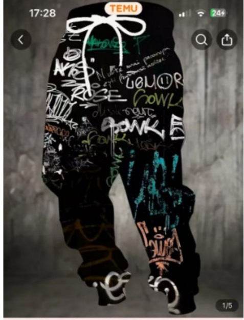 Men's Colorful Printing Sports Casual Sweatpants CK140360
