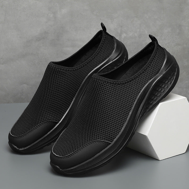 Summer Half Slippers Mesh Shoes Men's Shoes Plus Size