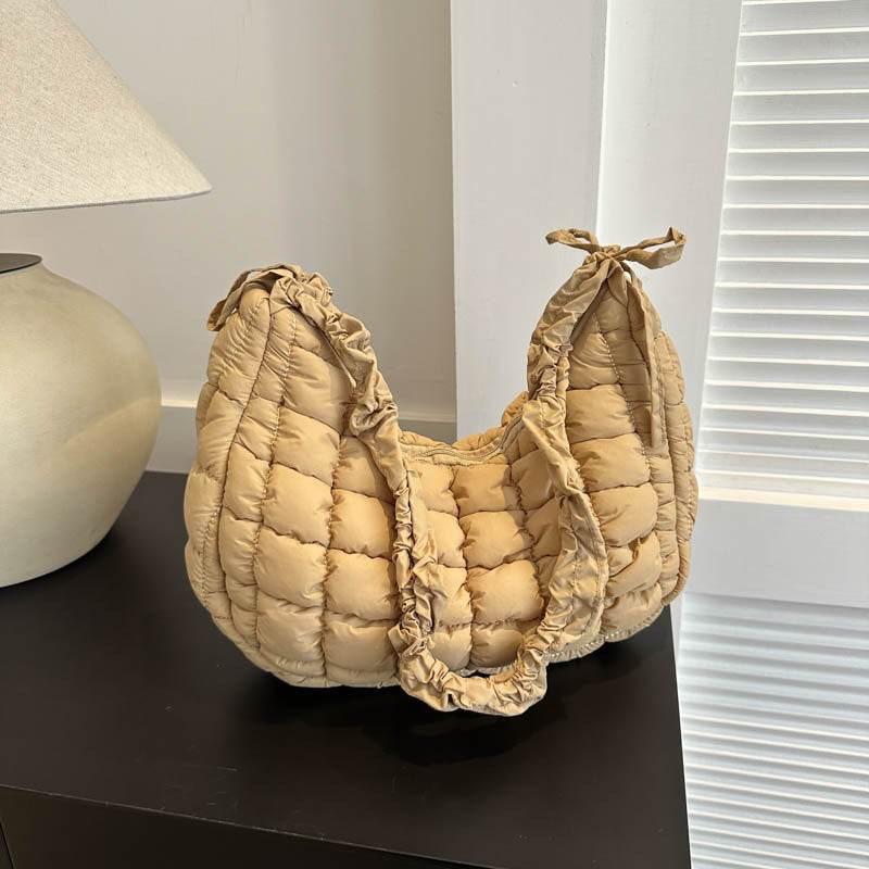 Shoulder Bag Trendy Western Style Crossbody Bag Simple Fashion Khaki