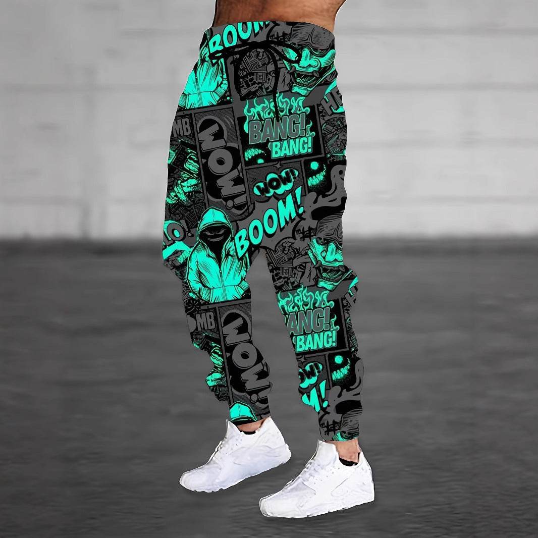 Men's Colorful Printing Sports Casual Sweatpants