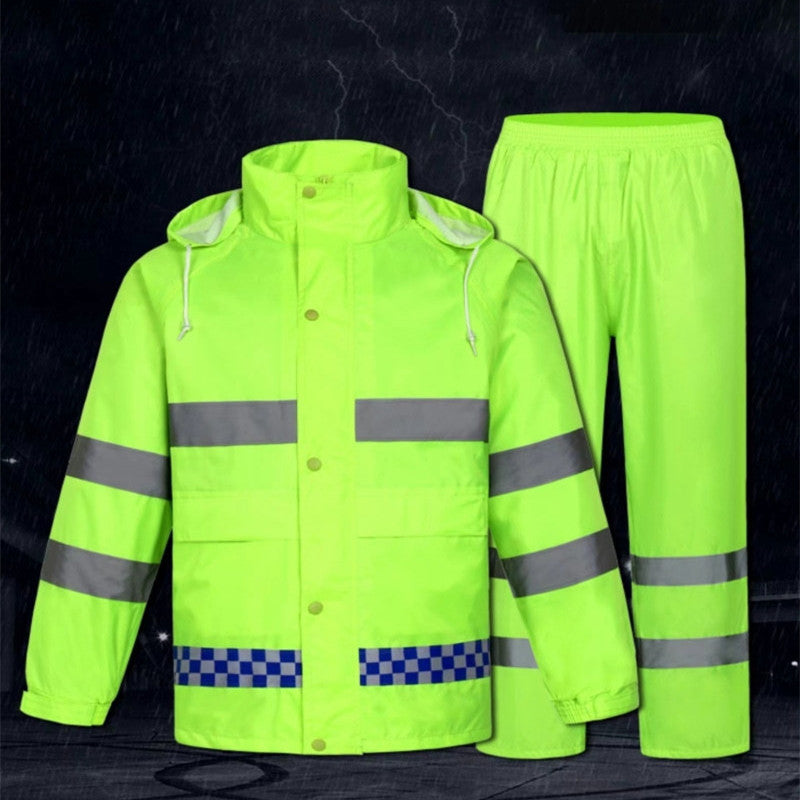 Thickened Oxford Cloth Rainproof Split Raincoat