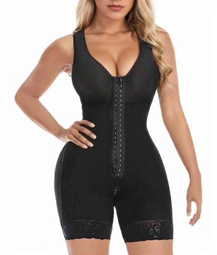 Fajas Colombianas Shapewear For Women Tummy Control Post Surgery Full Body Shaper Butt Lifter With Zipper Crotch Skimsbodysuits Elegant Fajas Melibelt Bodysuitfajashaper Black
