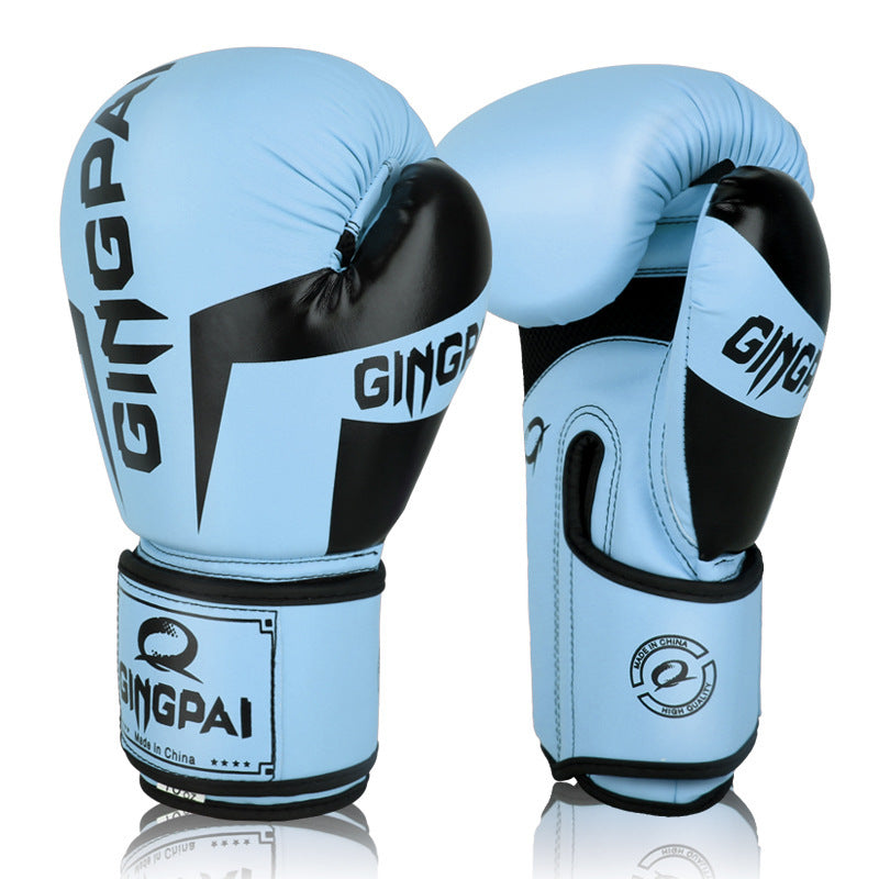 Boxing Gloves Sanda Gloves Training Boxing Glove Matte Light Blue