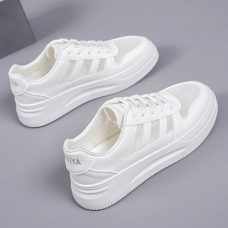 Breathable Platform Light White Shoes Women's Mesh Casual Sneaker
