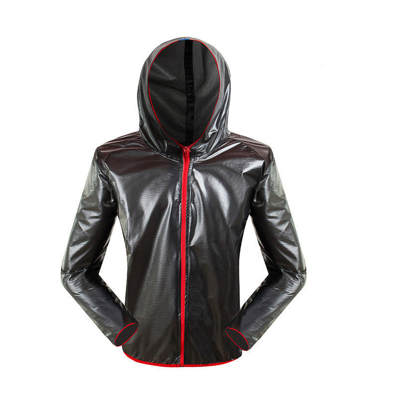 Split Raincoat Rain Gear Waterproof Riding Reflective Adult Raincoat Suit Black Jacket