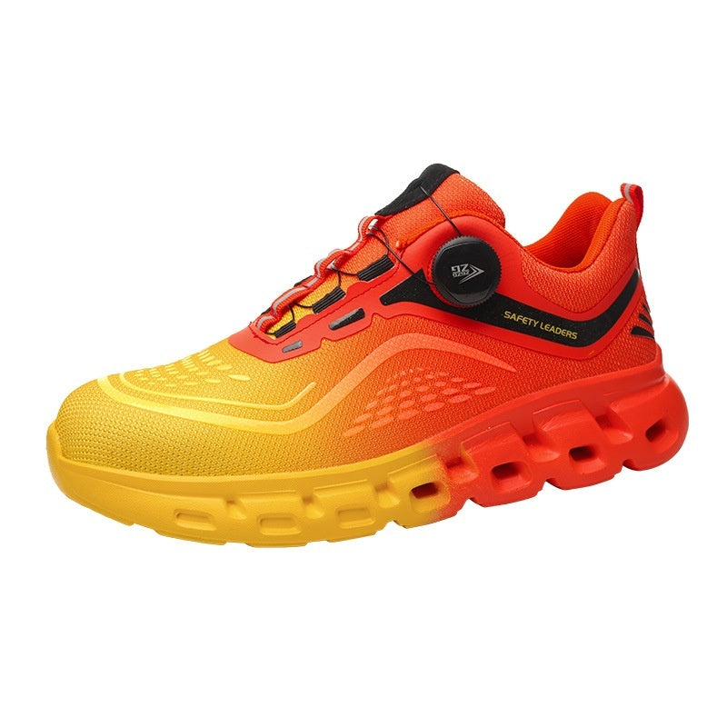 Anti-smashing Anti-penetration Steel Toe Breathable And Wearable Safety Shoes Orange