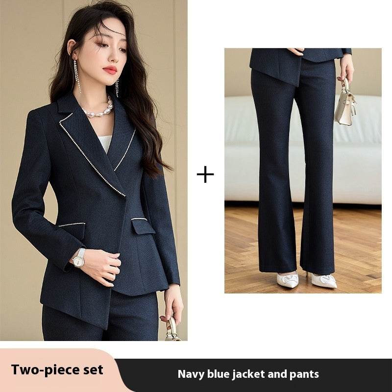 Business Suit High-grade Sentong Qin Formal Suit Jacket Navy Blue Set
