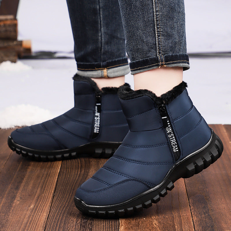 Men's Fleece-lined Thick Snow Boots Blue