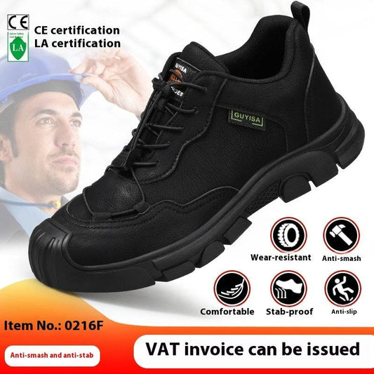 Steel Toe Shoes With Soft Soles Anti-smash And Anti-puncture