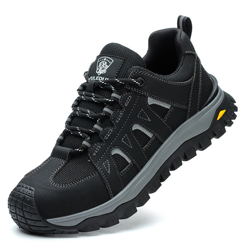 Men's Deodorant Toe Cap Lightweight Protective Footwear Black