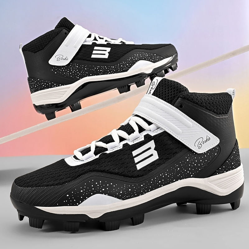 Youth Wear-resistant Non-slip Professional Sneakers For Daily Training Softball Shoes Black
