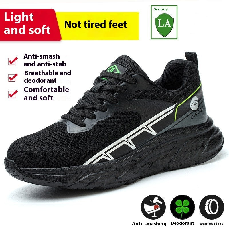 Safety Shoes Anti-smashing EVA Foam Rubber And Plastic Sole Breathable Lightweight Dark Gray 1117heilv