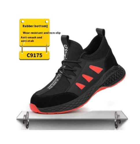 Labor Protection Shoes Anti-smashing And Anti-stab Safety Shoes Non-slip Comfortable Comfortable Protective Footwear Work Shoes C9175