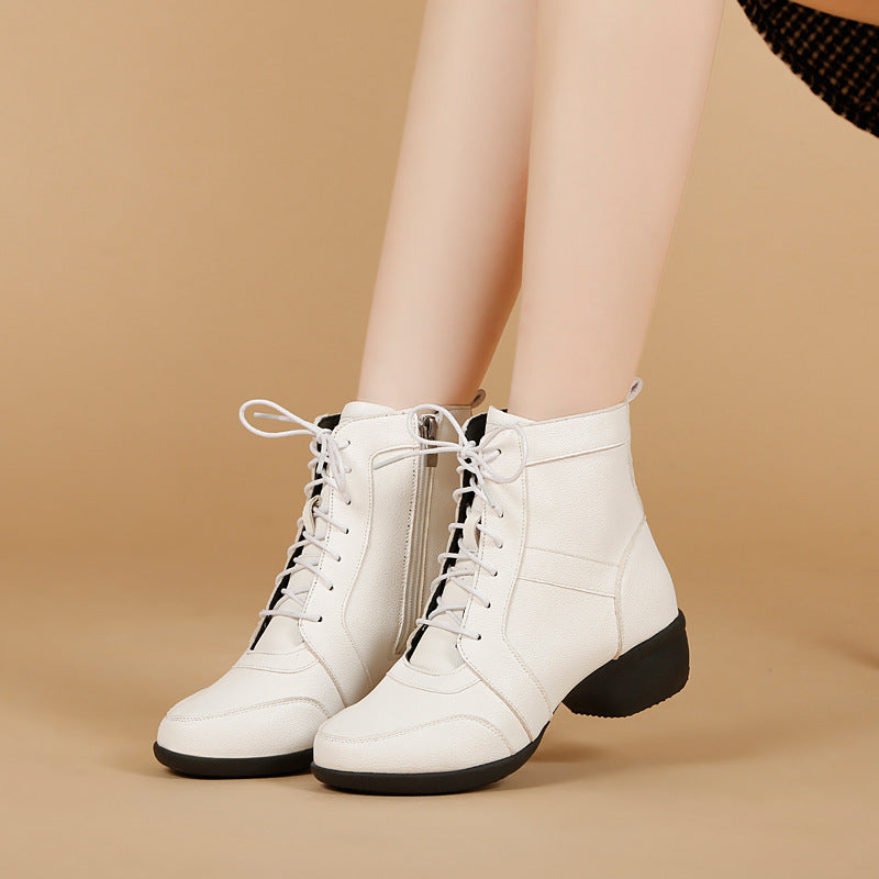 Modern Dance Shoe Women's Four Seasons Single White Separate