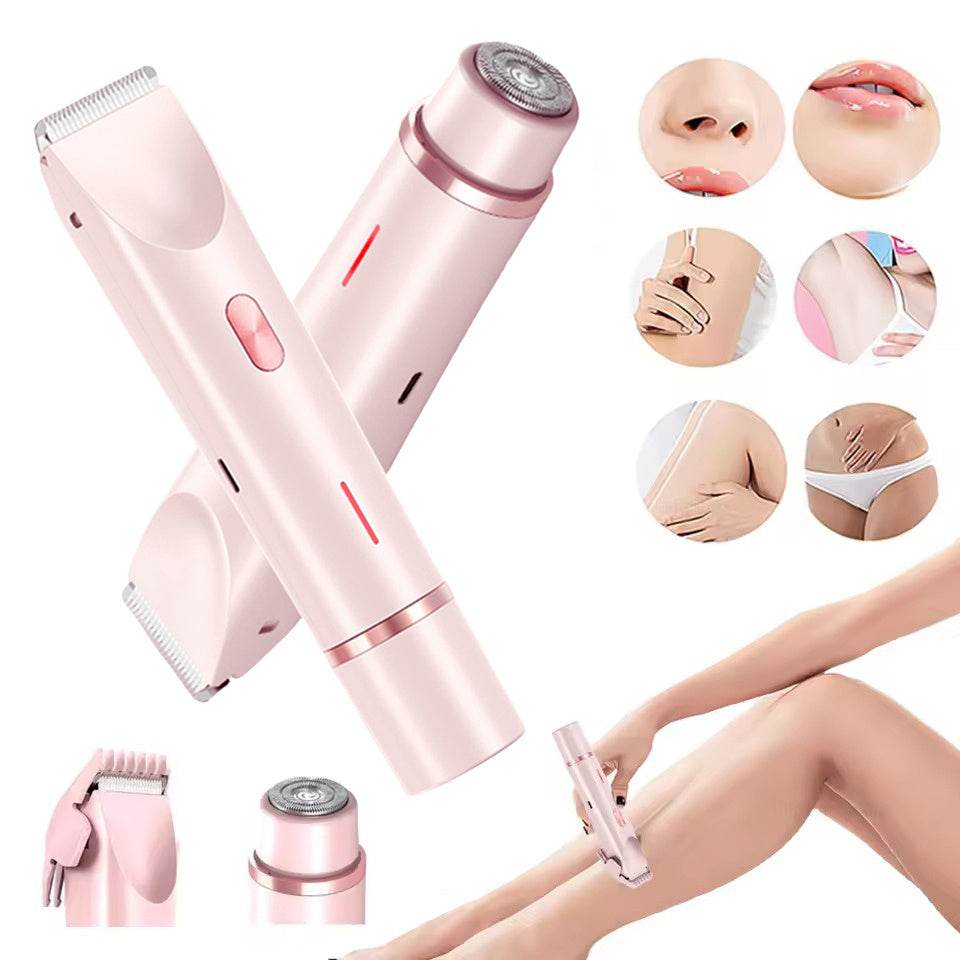2 In 1 Hair Remover Women's Double Head Shaver Private Pubic Hair Trimmer Electric Razor Wet Dry Electric Body Hair - La Gaelliance DG ESsence