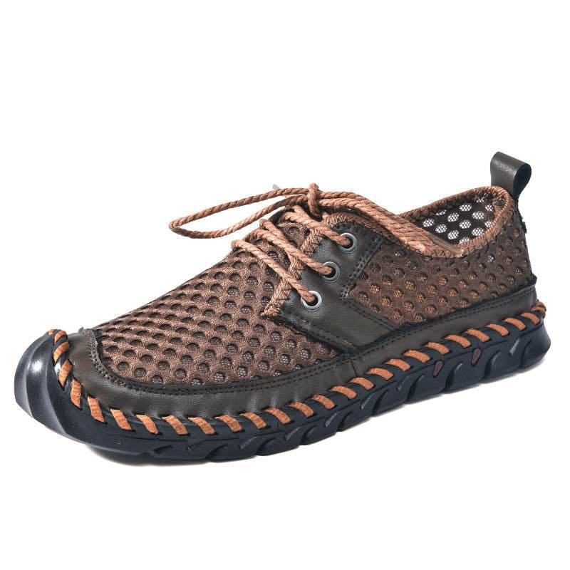 Casual And Lightweight Slip-on Plus Size Sports Tide Creek Shoes Soft Bottom Low Top Men's Shoes Brown