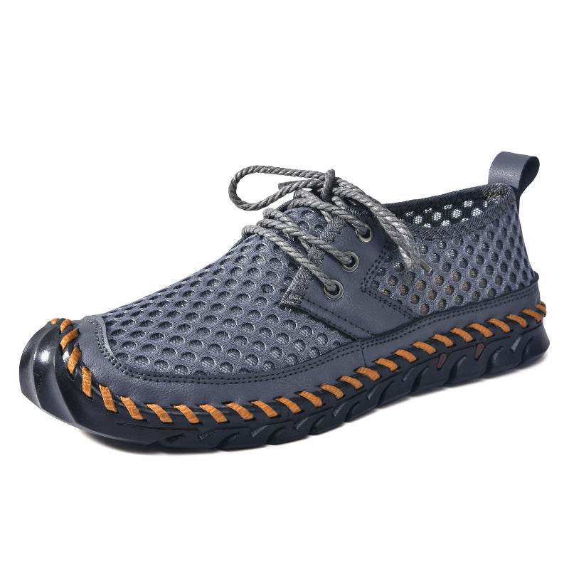 Casual And Lightweight Slip-on Plus Size Sports Tide Creek Shoes Soft Bottom Low Top Men's Shoes Gray