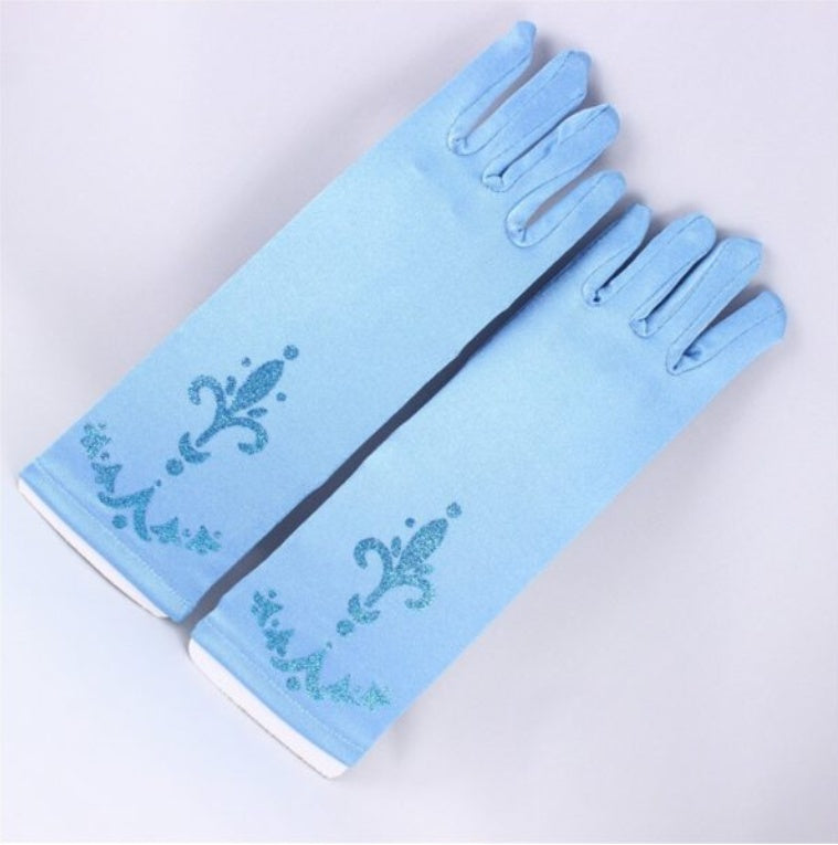 Children's Decorative Gloves Printing Gloves Lake blue