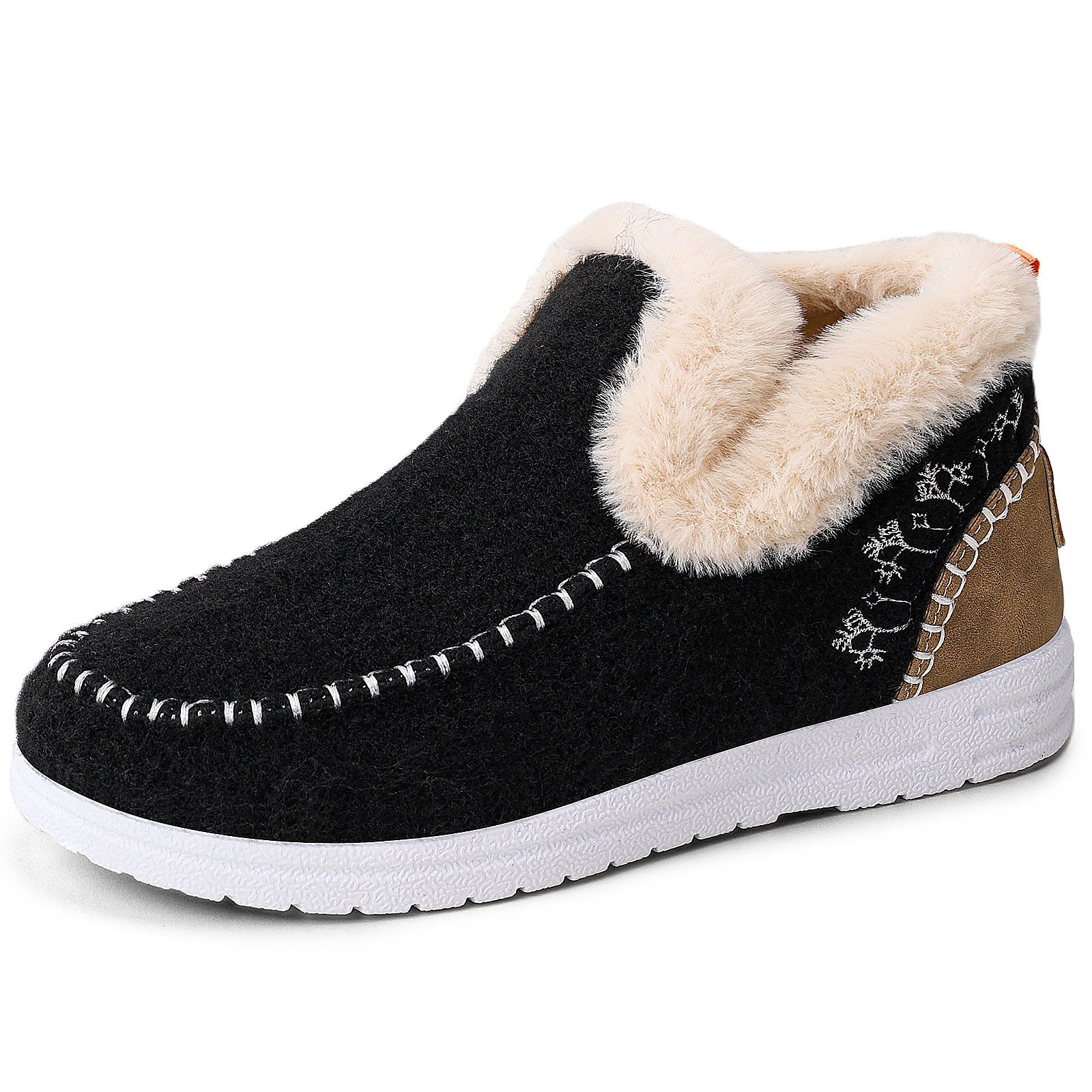 Cold-proof Female Lightweight Simple Cotton Boots Black