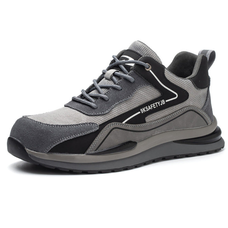 Labor Protection Shoes Summer Low Help Fly Weaving Work Safety Grey
