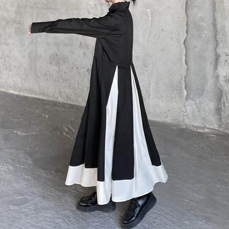 Black And White Contrasting-color Dress Children