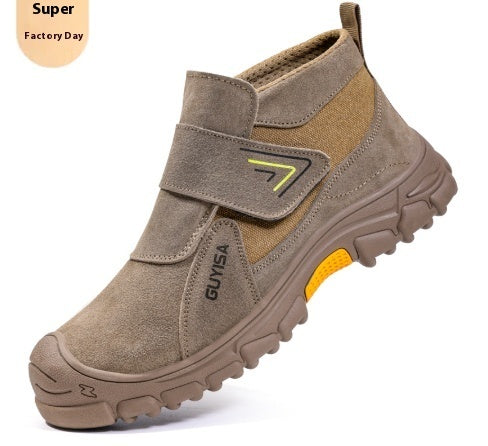 Fireproof Flower Safety Wear-resistant Steel Toe Cap Felt Buckle Welder Shoes The Fifth