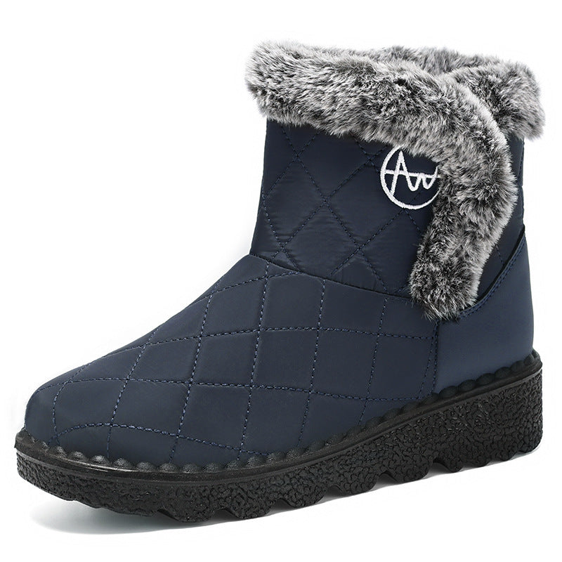 Women's High-top Soft Bottom Outdoor Snow Boots DZ GM 996 Blue