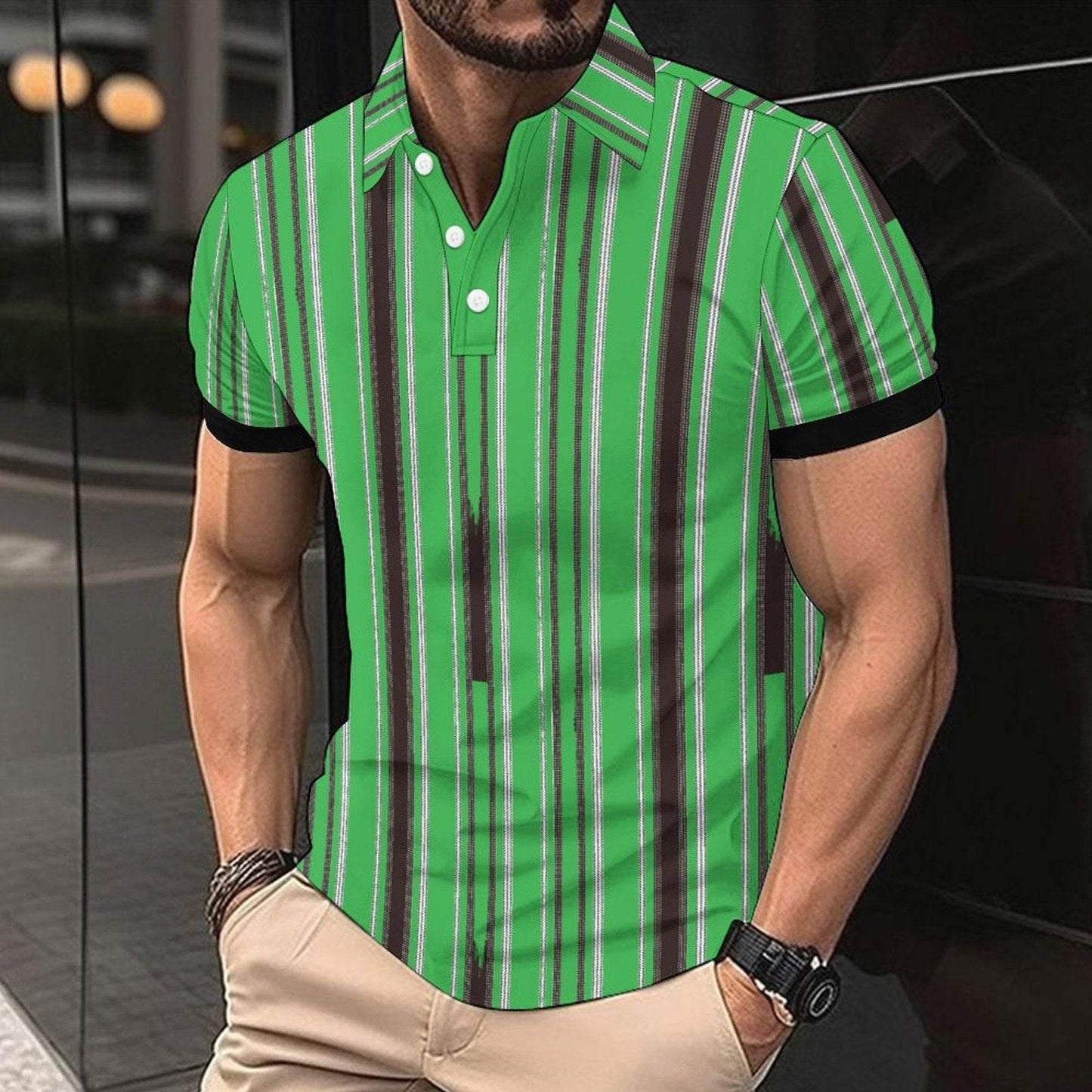 Fashion Casual Men's American Printed Short Sleeve CD03334