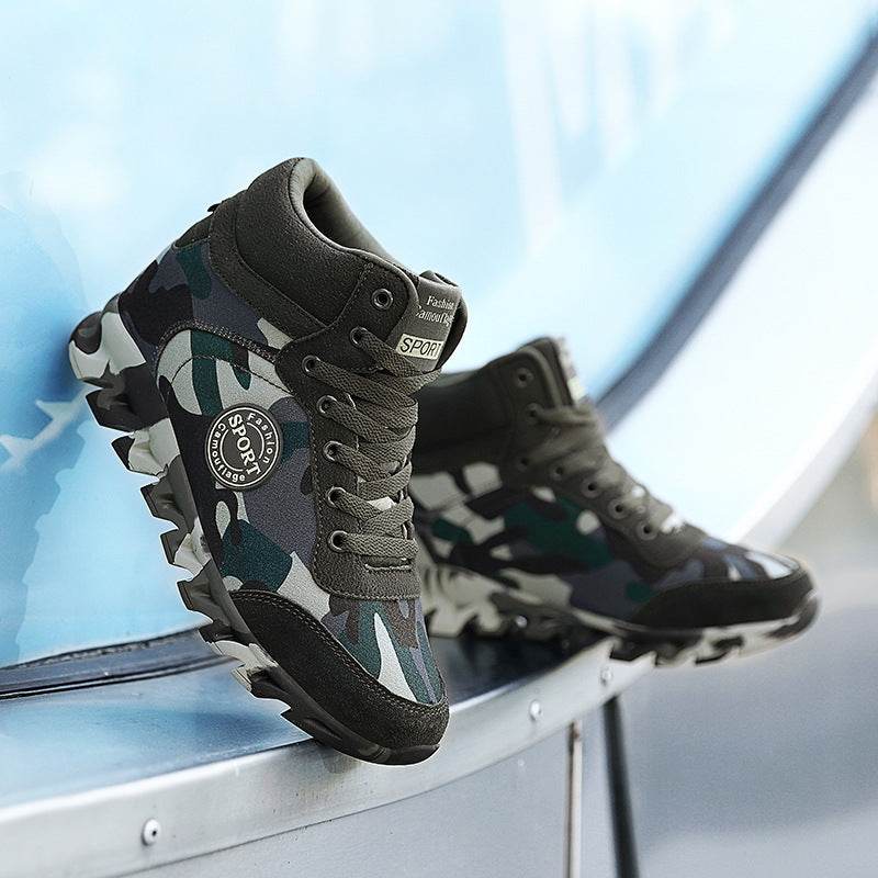 Women's Casual Camouflage Increased Sneakers Green