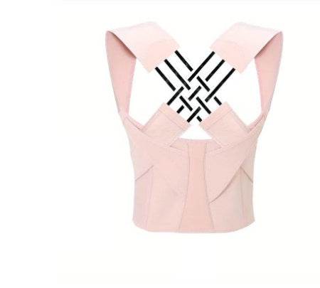 Unisex Anti-Humpback Chest Lift Brace Posture Corrector Pink 1PC
