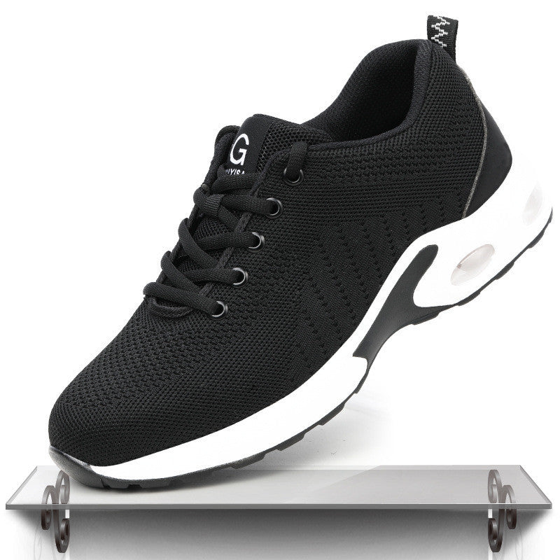 Breathable Lightweight Anti-smashing Safety Shoes Black A