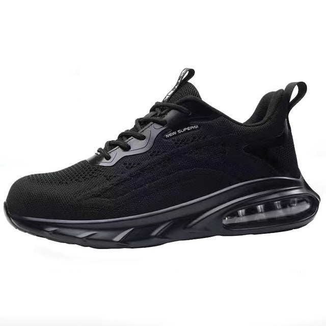 Air Cushion Smash-proof And Wear-resistant Safety Shoes Black