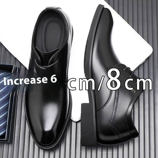 Business Formal Wear Genuine Leather Breathable Increased Men's Shoes