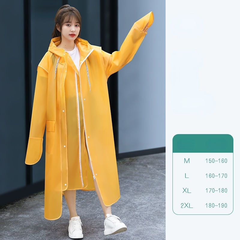 Electric Car Long Full Body Rainstorm Single Raincoat Ginger