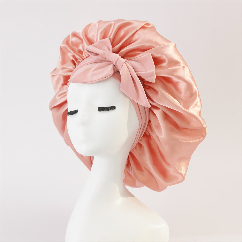 New Silk Bonnet For Sleeping Women Satin Bonnet Hair Bonnet Night Sleep Cap Scarf Wrap For Curly Hair With Tie Band For Curly Hair Snow Teeth