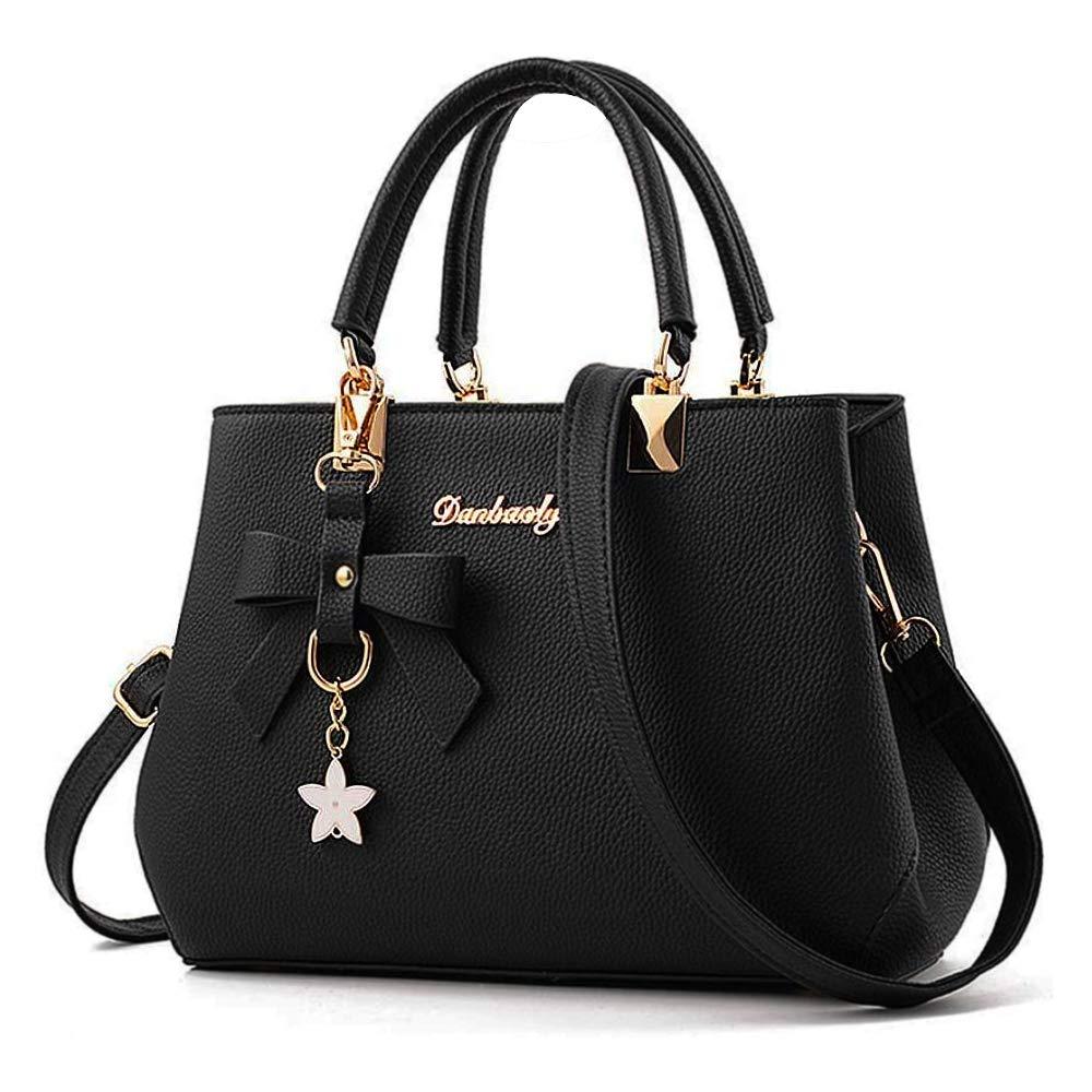Women's Handbags, New Top Handle Shoulder Messenger Tote Bag Black