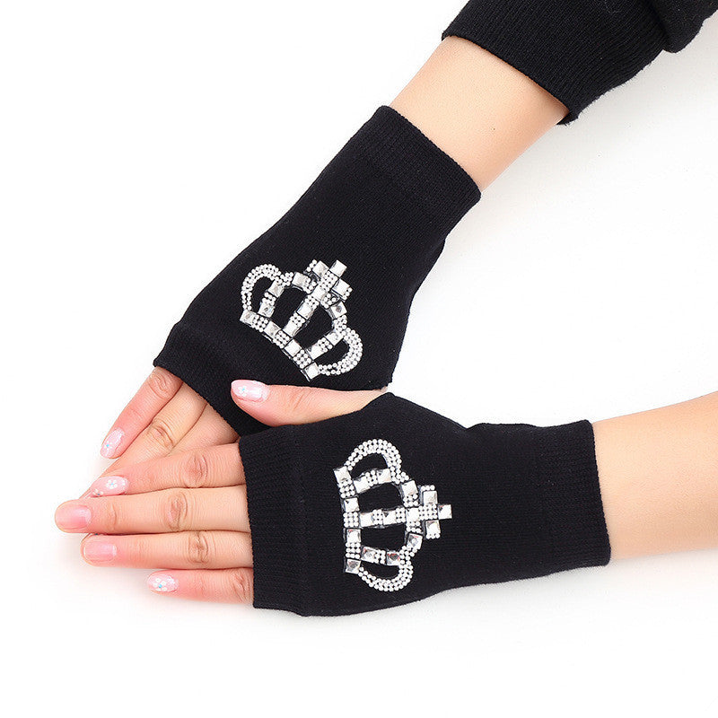 Cotton Gloves Elastic Small Gloves Leak Crown One size