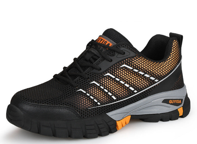 Men's Breathable Anti-smashing And Anti-puncture Safety Shoes 4 Style