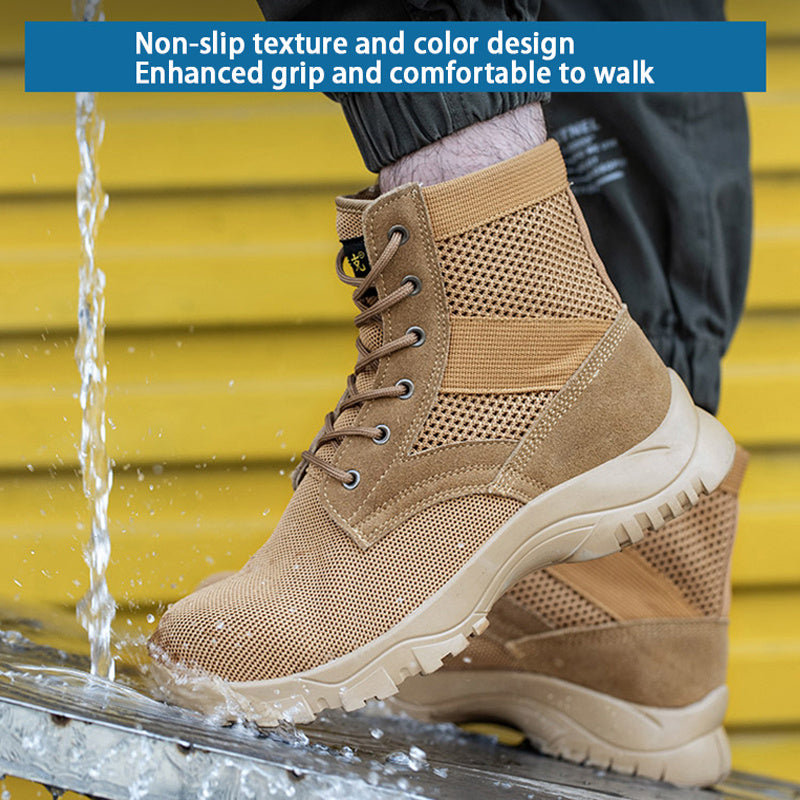 Men's Casual Breathable Anti-smashing Anti-piercing Safety Shoes