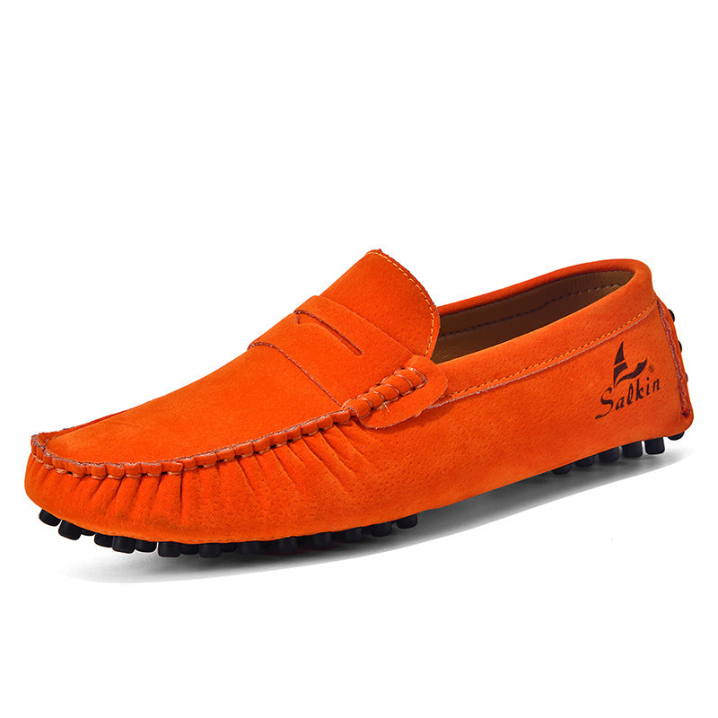 Men's Gommino Slip-on Fashion All-matching Orange