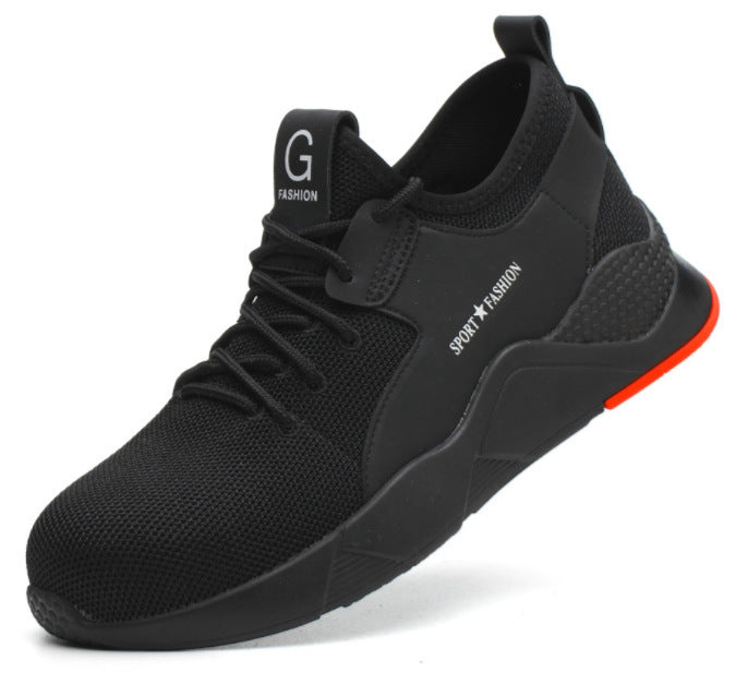 Men's Steel Toe Anti-smash And Anti-puncture Safety Shoes 666rubber bottom
