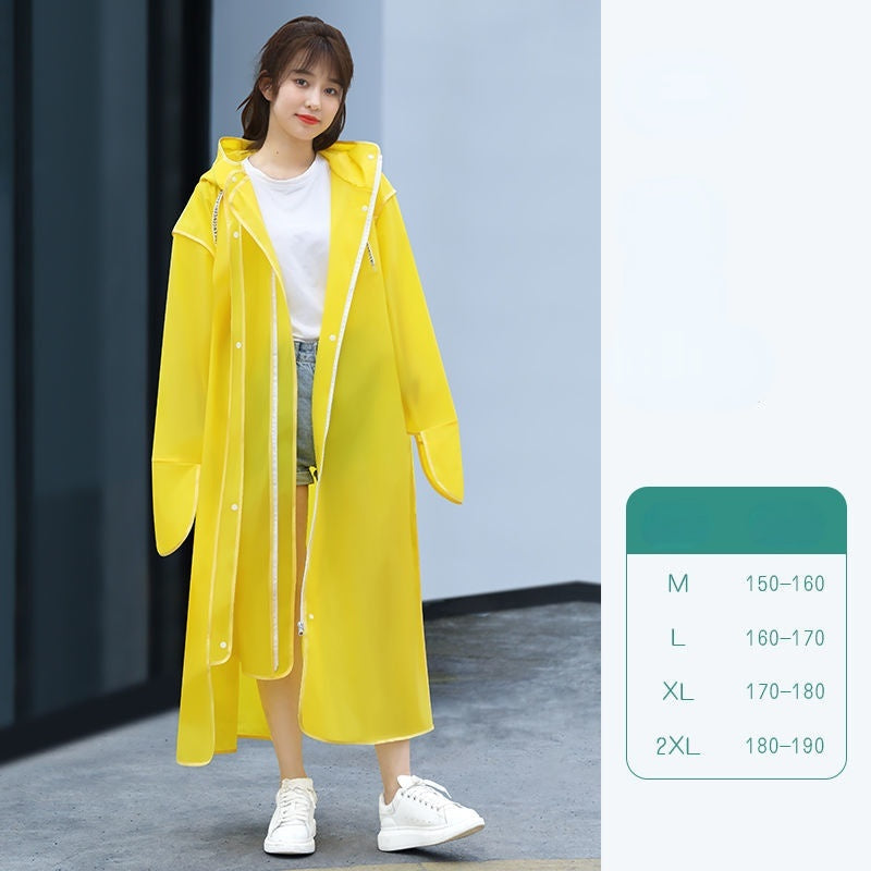 Electric Car Long Full Body Rainstorm Single Raincoat Yellow