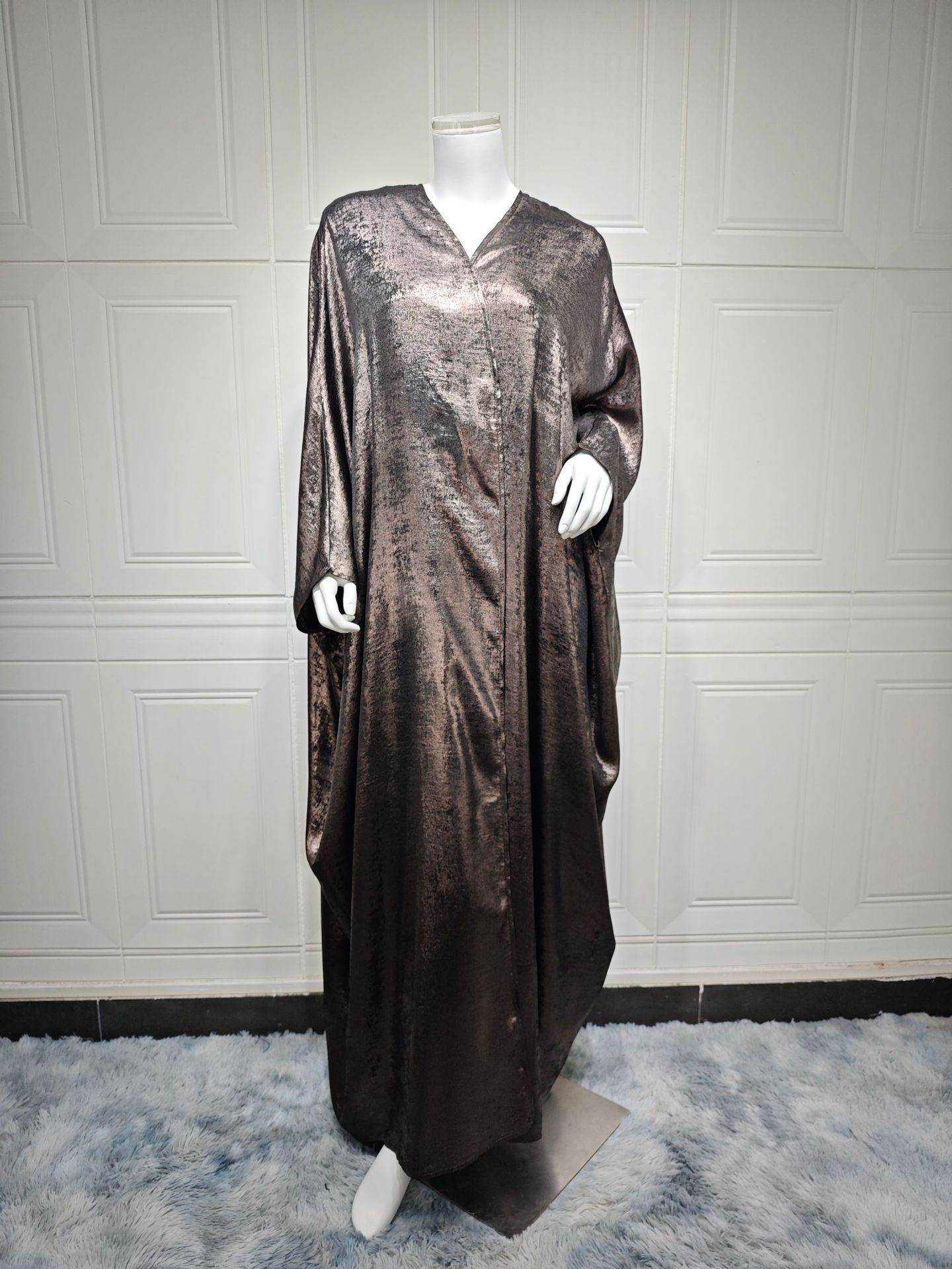 Women's Fashion Robe Plus Size Cardigan Copper Black Silver Free Size